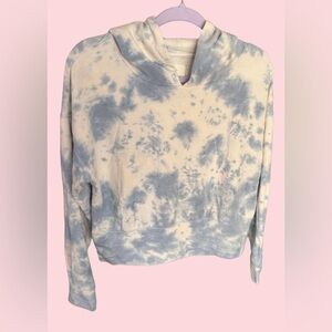Aerie Blue and White Tie-Dye Sweatshirt